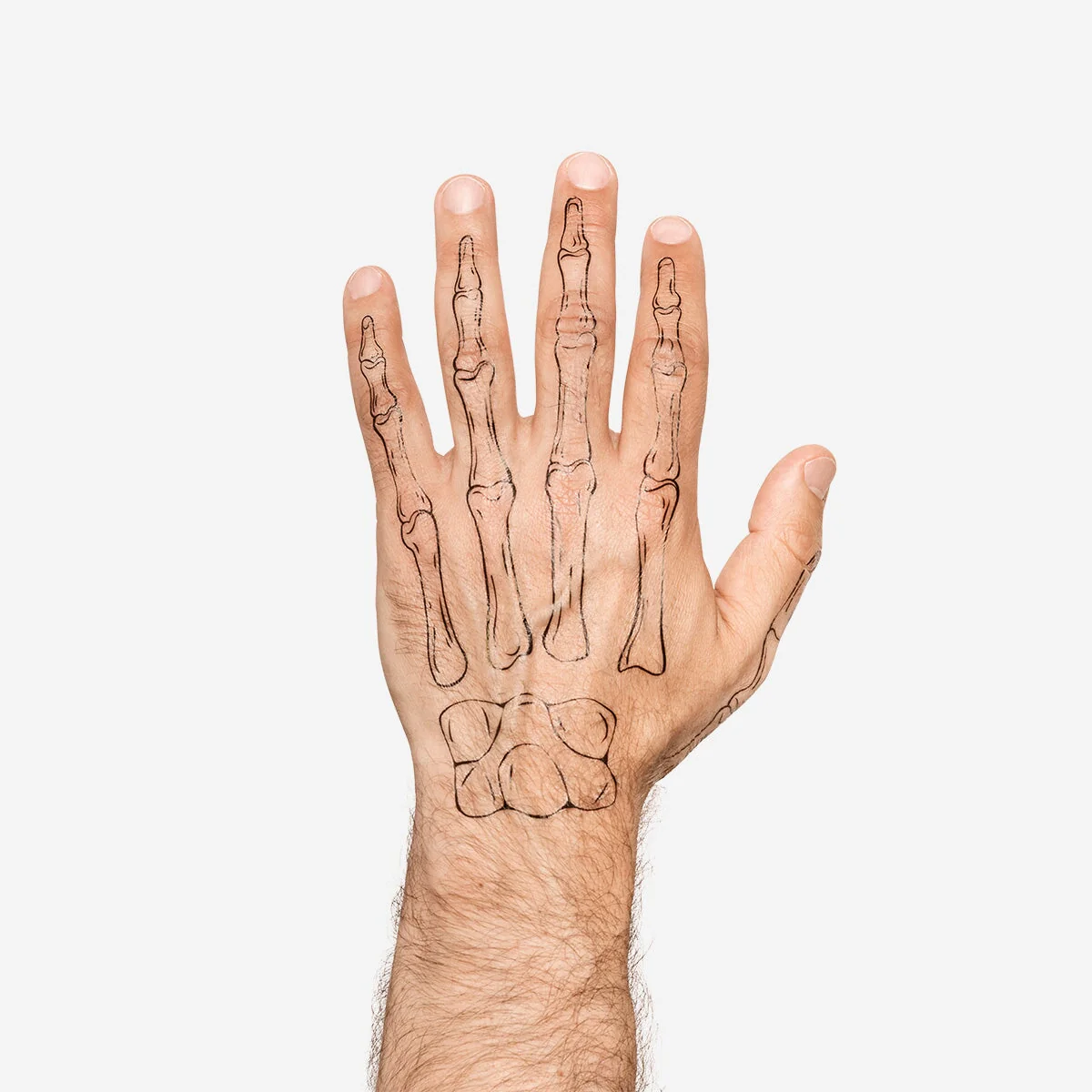Temporary skeleton hand tattoos - 2 pcs
