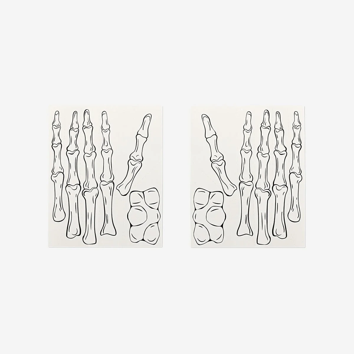 Temporary skeleton hand tattoos - 2 pcs - Image 2
