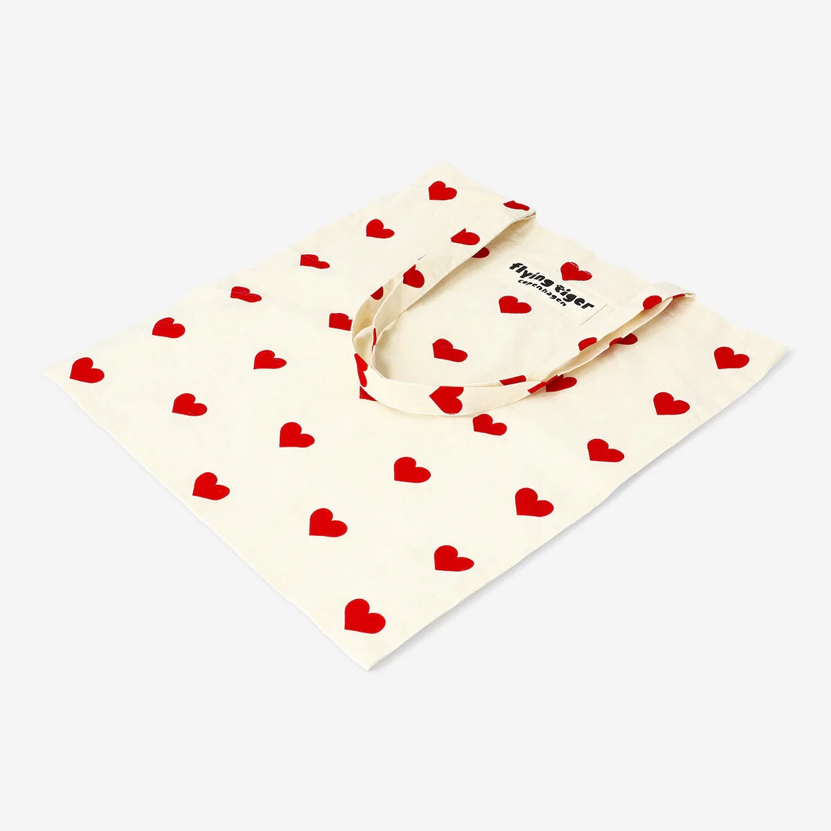 Tote bag with red hearts - Image 2