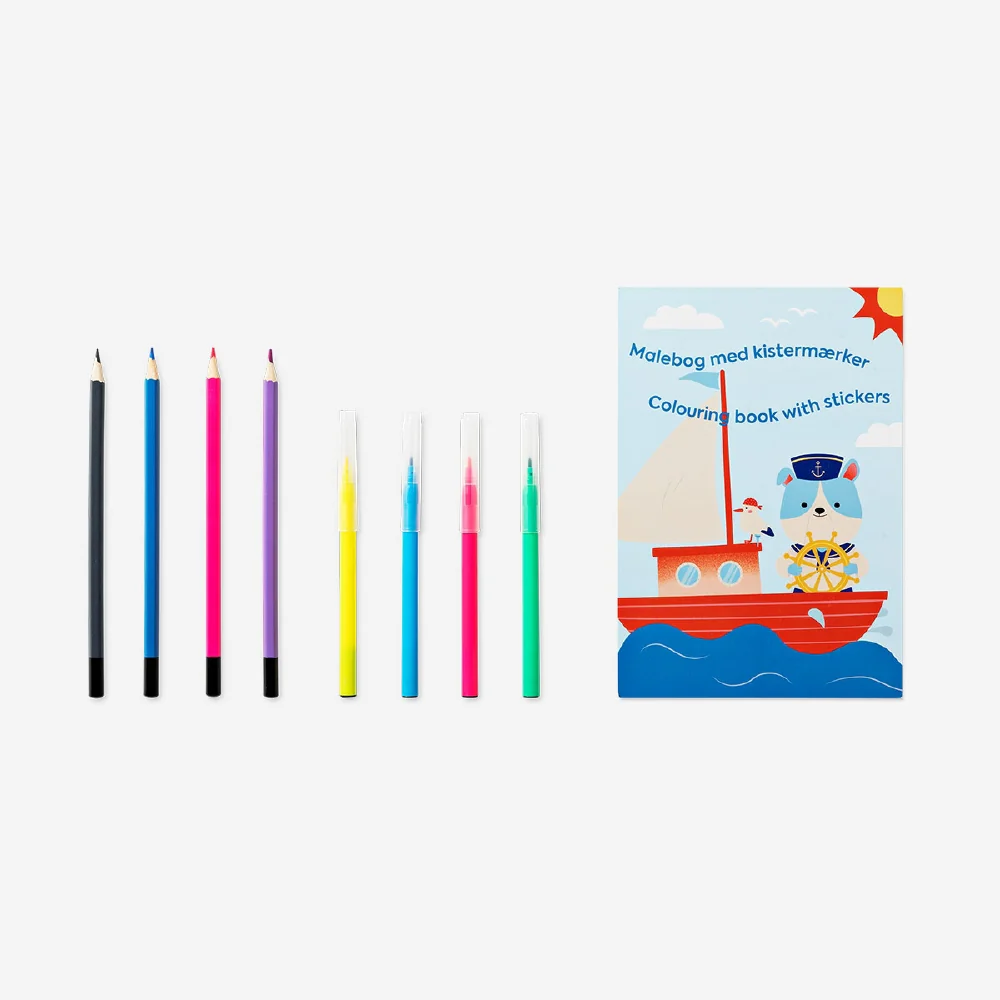 Travel colouring kit in suitcase - Image 2