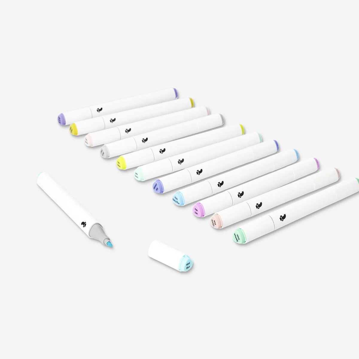 Twin markers pastel shades - 12 pcs