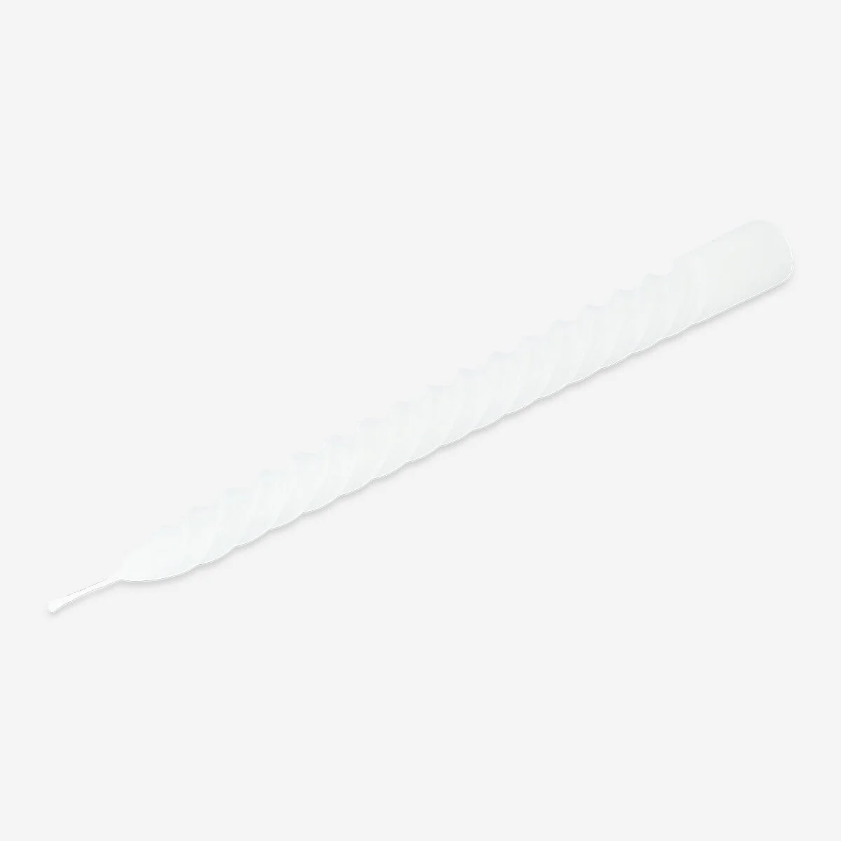 Twisted Dinner Candles in White - 4 pcs - Image 3