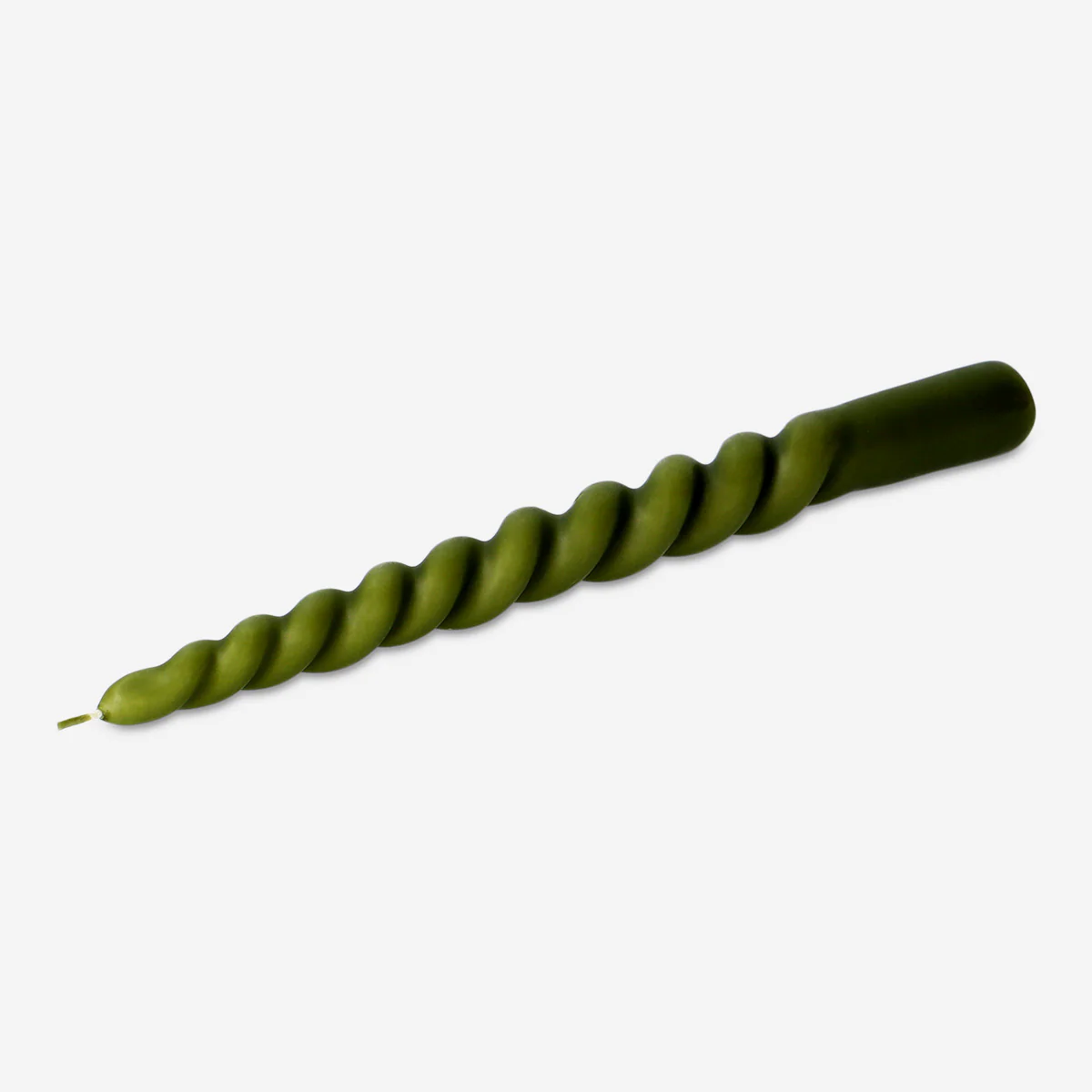 Twisted green candle - 21 cm - Image 2