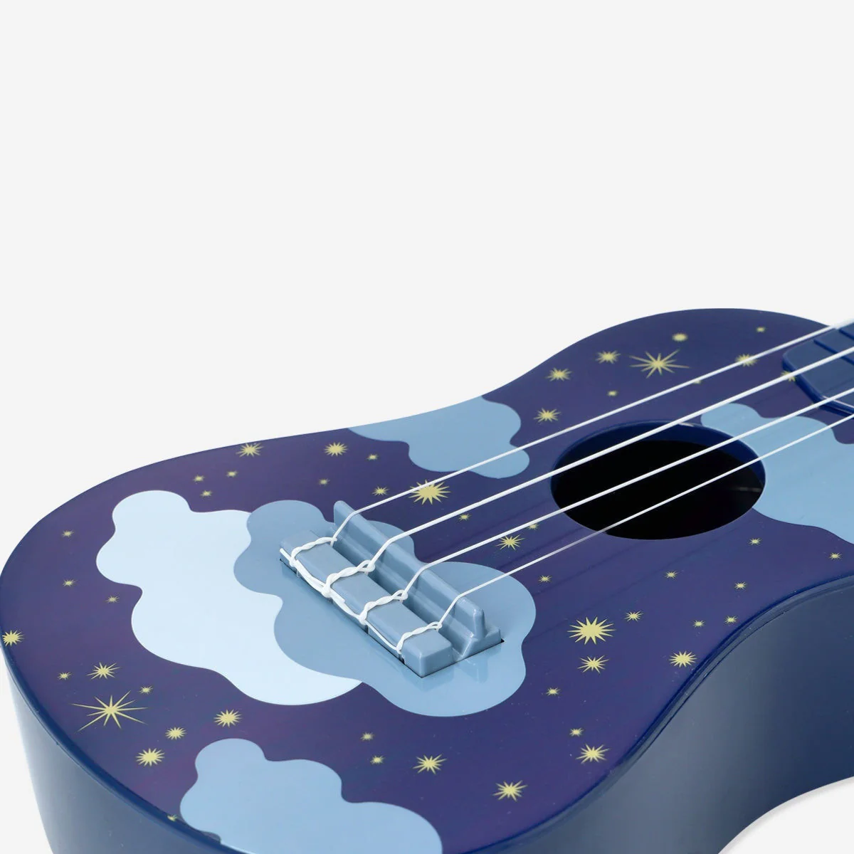 Ukulele with clouds design - Image 3