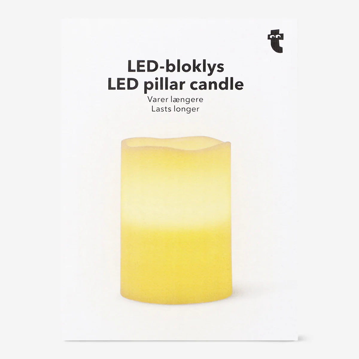 White LED pillar candle - 10 cm - Image 3