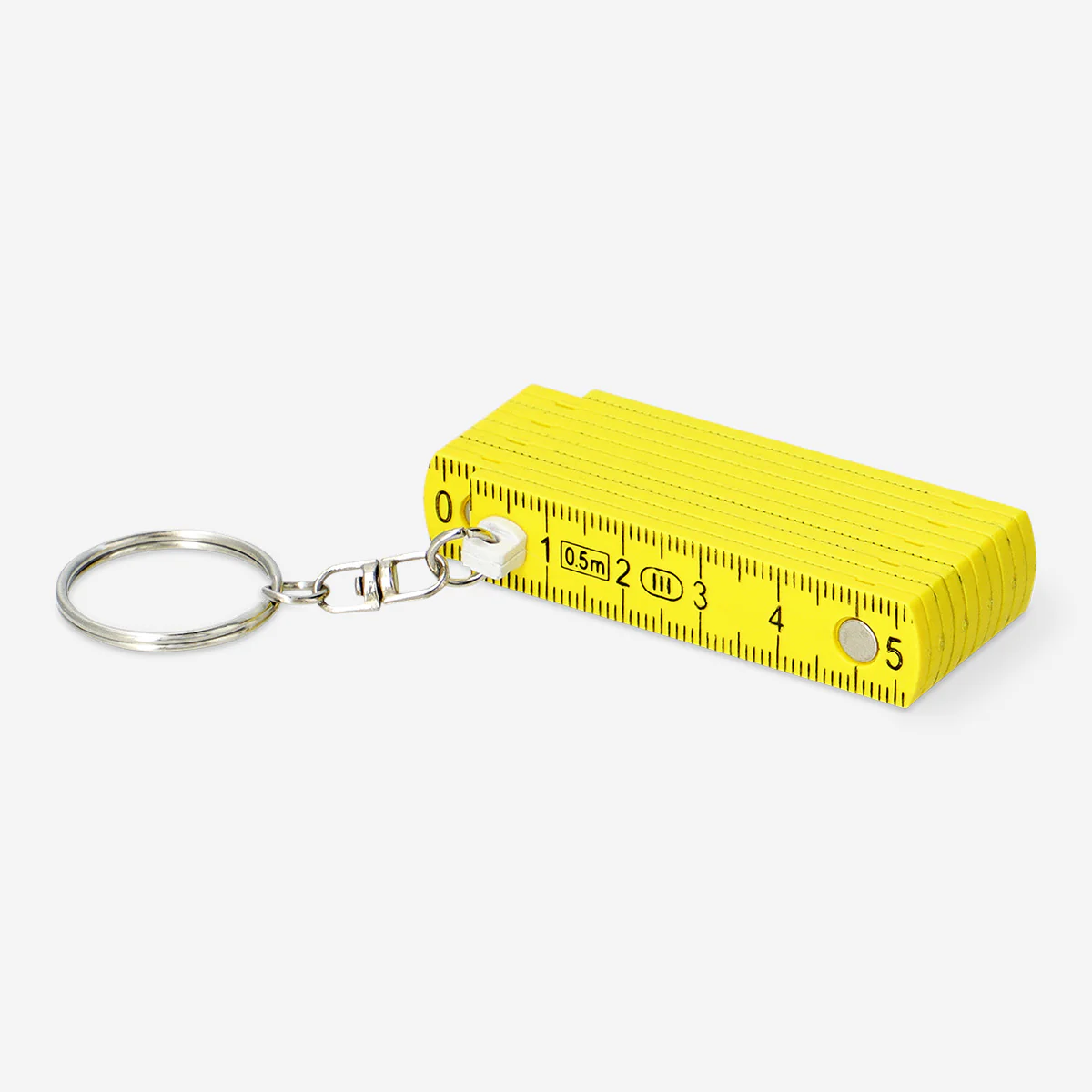 Yellow Folding Ruler Keychain