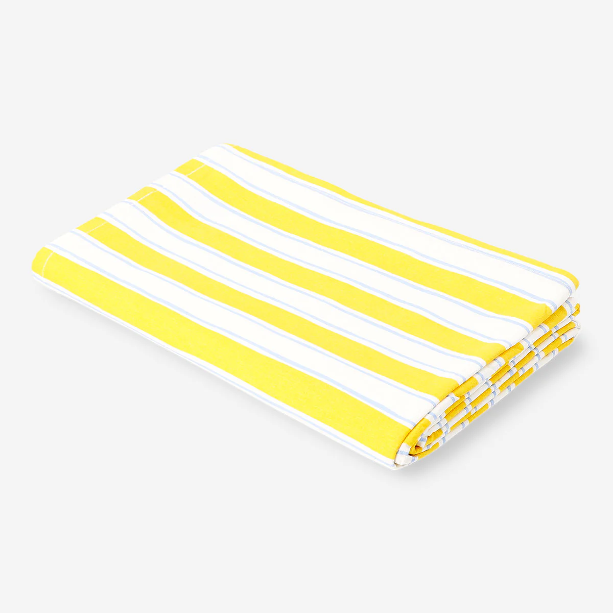 Yellow striped tablecloth - 140x220 cm - Image 3